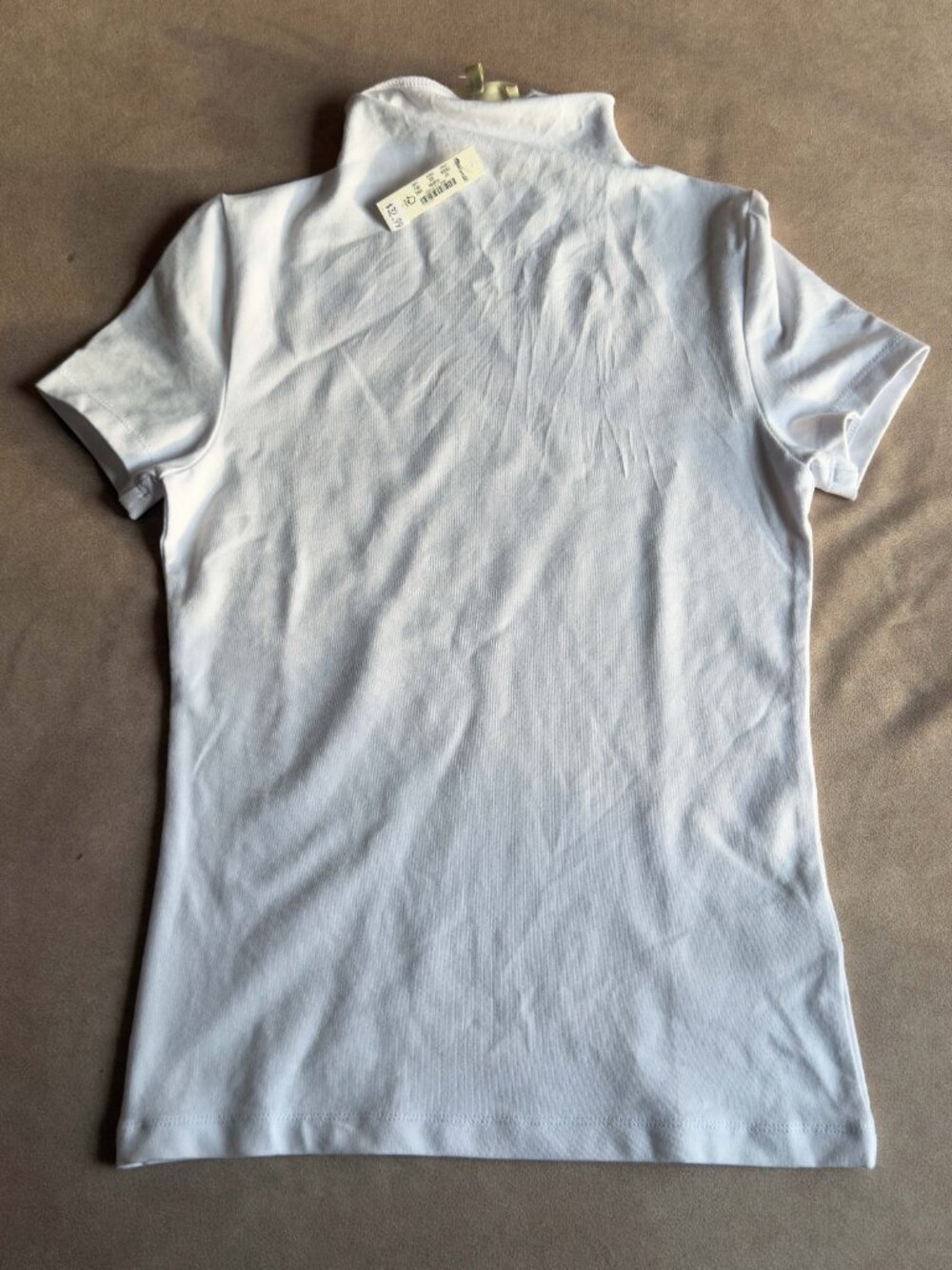New w/ Tags Madewell White Short-Sleeve Mock Neck Tee - Picture 7 of 14